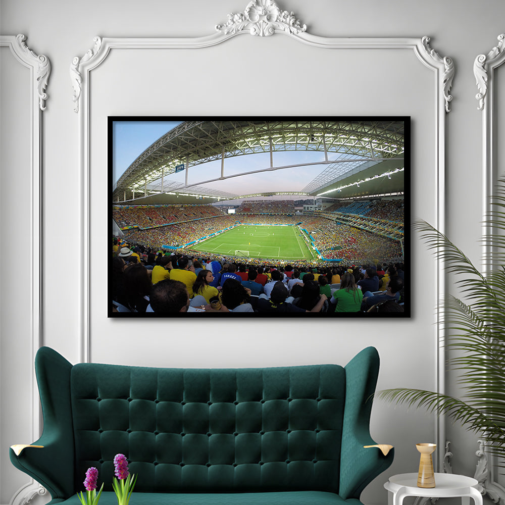 Corinthians Stadium, Stadium Canvas, Sport Art, Gift for him, Framed Art Print Wall Decor, Picture Framed