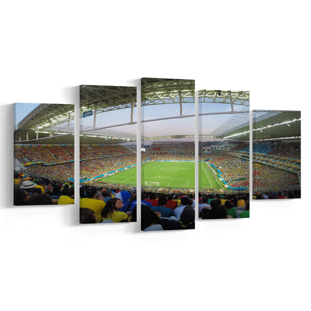 Corinthians Stadium, Stadium Canvas, Sport Art, Gift for him, 5 Panel, Large Canvas, Canvas Print Wall Art