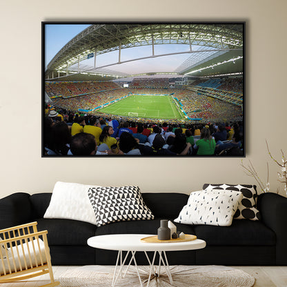 Corinthians Stadium, Stadium Canvas, Sport Art, Framed Canvas Print Wall Art, Floating Frame