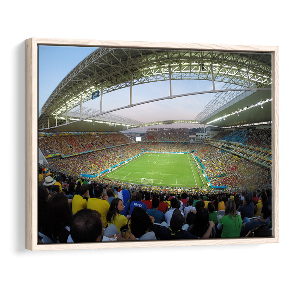 Corinthians Stadium, Stadium Canvas, Sport Art, Framed Canvas Print Wall Art, Floating Frame