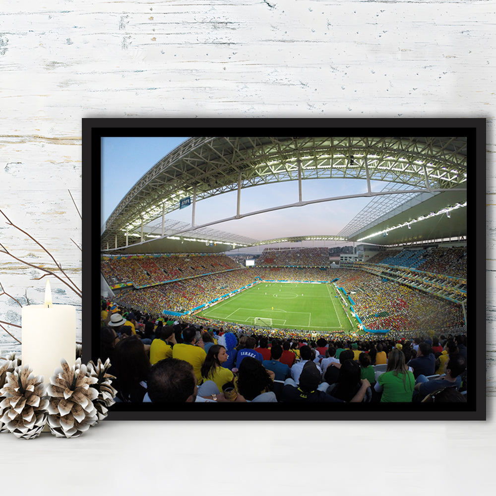 Corinthians Stadium, Stadium Canvas, Sport Art, Framed Canvas Print Wall Art, Floating Frame