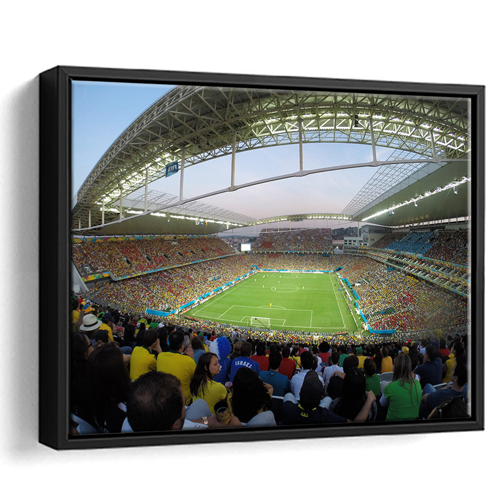 Corinthians Stadium, Stadium Canvas, Sport Art, Framed Canvas Print Wall Art, Floating Frame