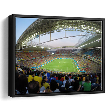 Corinthians Stadium, Stadium Canvas, Sport Art, Framed Canvas Print Wall Art, Floating Frame