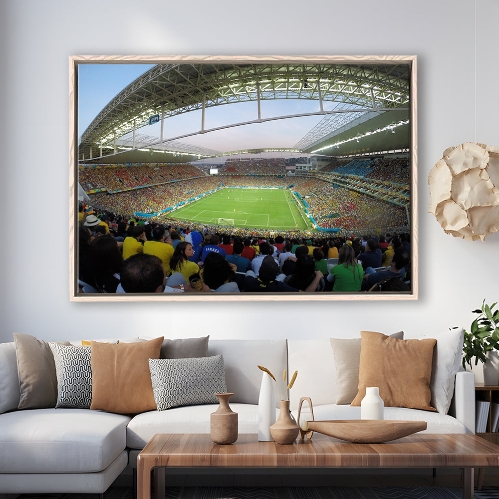 Corinthians Stadium, Stadium Canvas, Sport Art, Framed Canvas Print Wall Art, Floating Frame