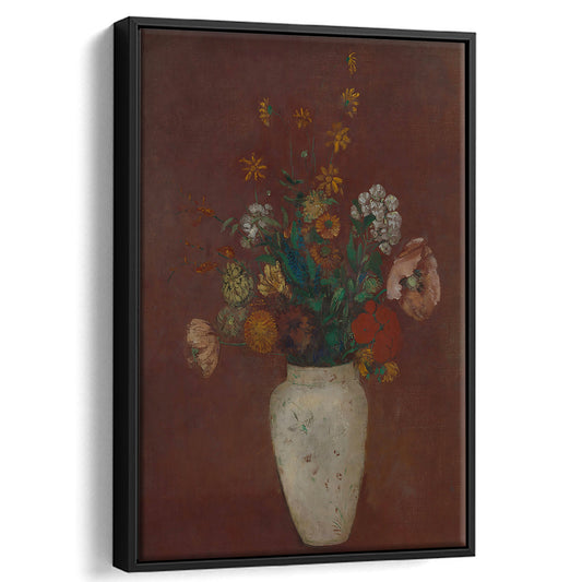 Cottage Core Decor Botanical Framed Canvas Print Wall Art, Moody Wall Art, Neutral Floral Art ,Trendy Wall Art