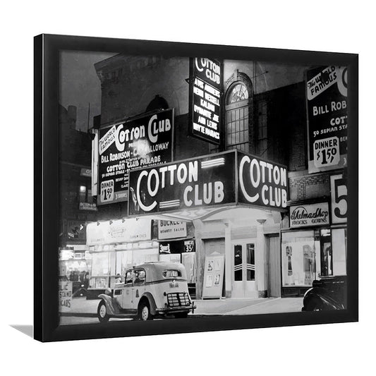 Cotton Club Harlem New York City Print, Black and White, Vintage Photo, Framed Art Print Wall Decor