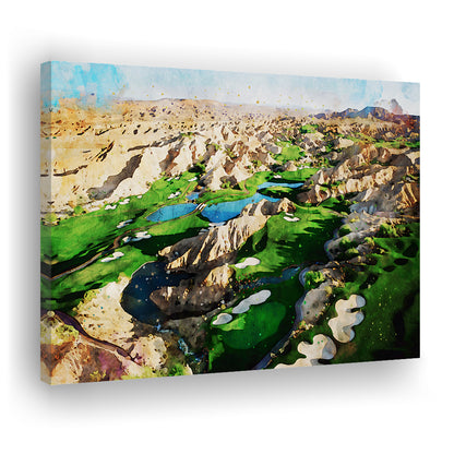 Creek Wol, Mesquite, Neved Watecolor, Golf Sport Art, Canvas Print Wall Art Home Decor