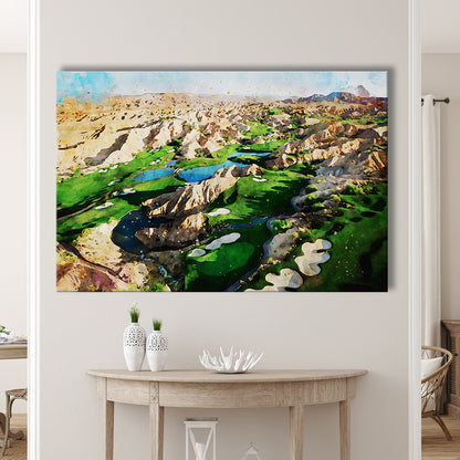 Creek Wol, Mesquite, Neved Watecolor, Golf Sport Art, Canvas Print Wall Art Home Decor