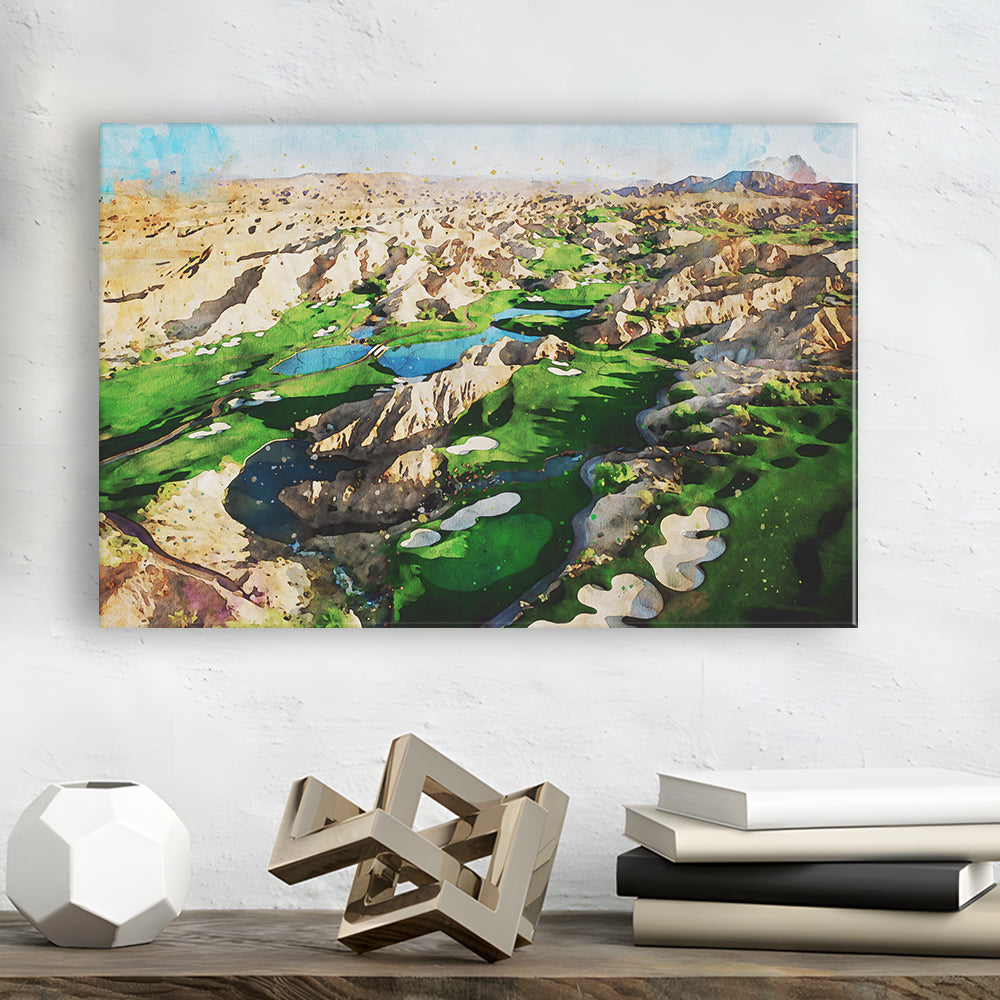 Creek Wol, Mesquite, Neved Watecolor, Golf Sport Art, Canvas Print Wall Art Home Decor