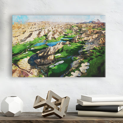 Creek Wol, Mesquite, Neved Watecolor, Golf Sport Art, Canvas Print Wall Art Home Decor