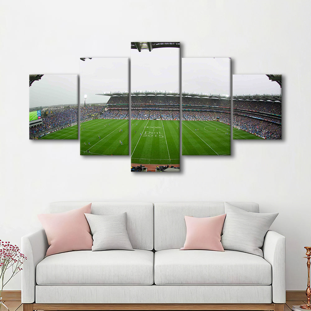 Croke Park, Stadium Canvas, Sport Art, Gift for him, 5 Panel, Large Canvas, Canvas Print Wall Art