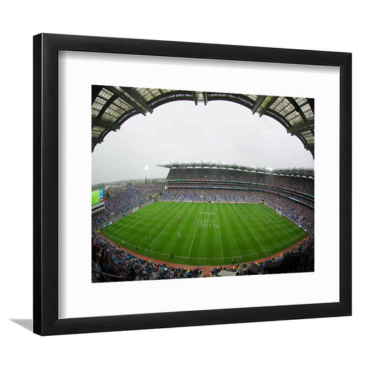 Croke Park, Stadium Canvas, Sport Art, Gift for him, White Border Framed Art Print Wall Decor