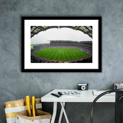 Croke Park, Stadium Canvas, Sport Art, Gift for him, White Border Framed Art Print Wall Decor