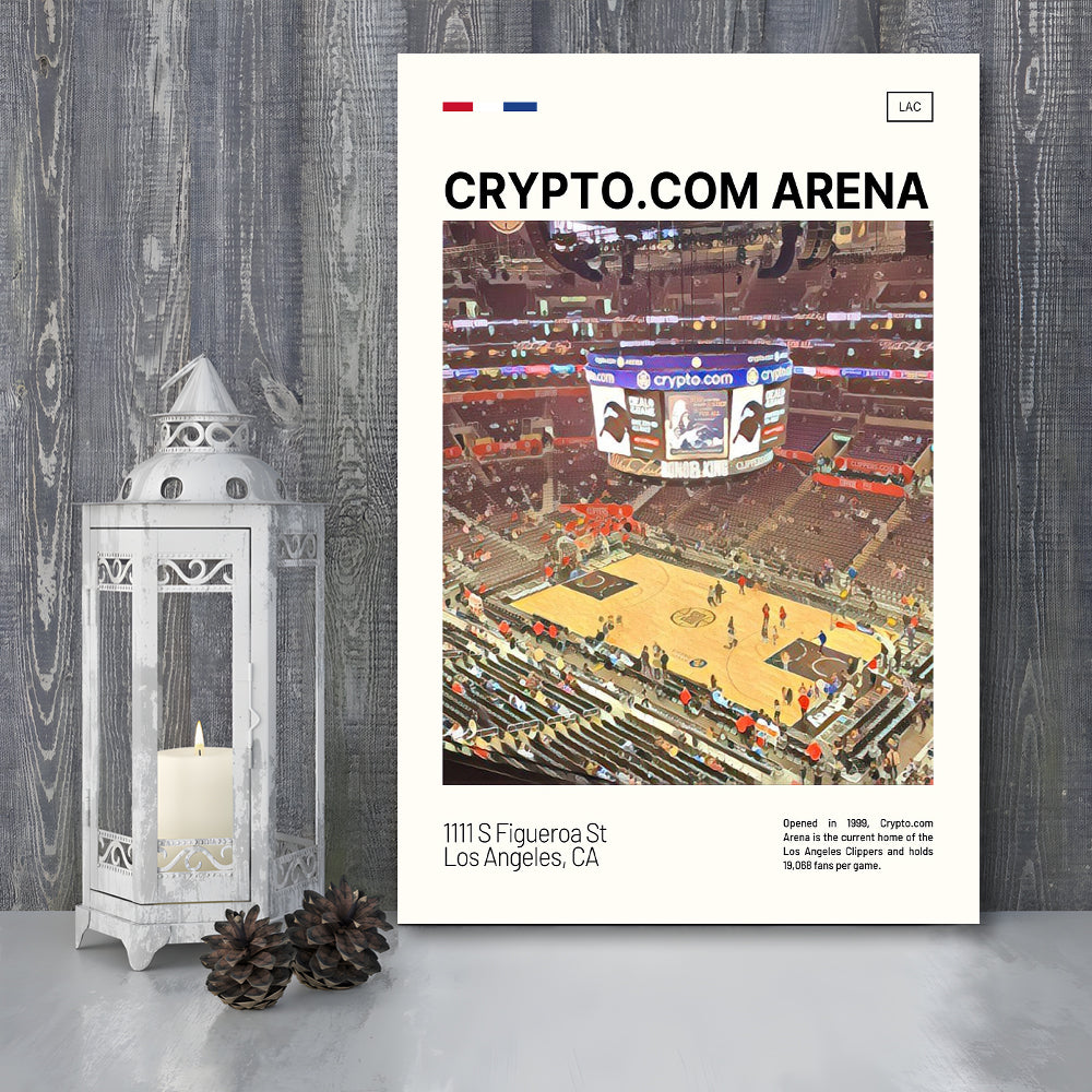 Crypto.com Arena Print, Los Angeles Clippers Stadium Canvas Art, Fan Gifts, Sport Art, Canvas Print Wall Art