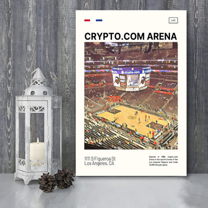 Crypto.com Arena Print, Los Angeles Clippers Stadium Canvas Art, Fan Gifts, Sport Art, Canvas Print Wall Art