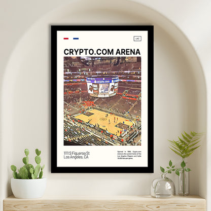 Crypto.com Arena Print, Los Angeles Clippers Stadium Art, Gifts for him, Sport Art, Framed Art Print Wall Decor