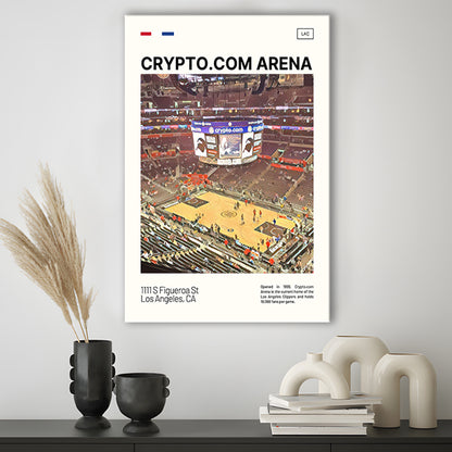 Crypto.com Arena Print, Los Angeles Clippers Stadium Canvas Art, Fan Gifts, Sport Art, Canvas Print Wall Art