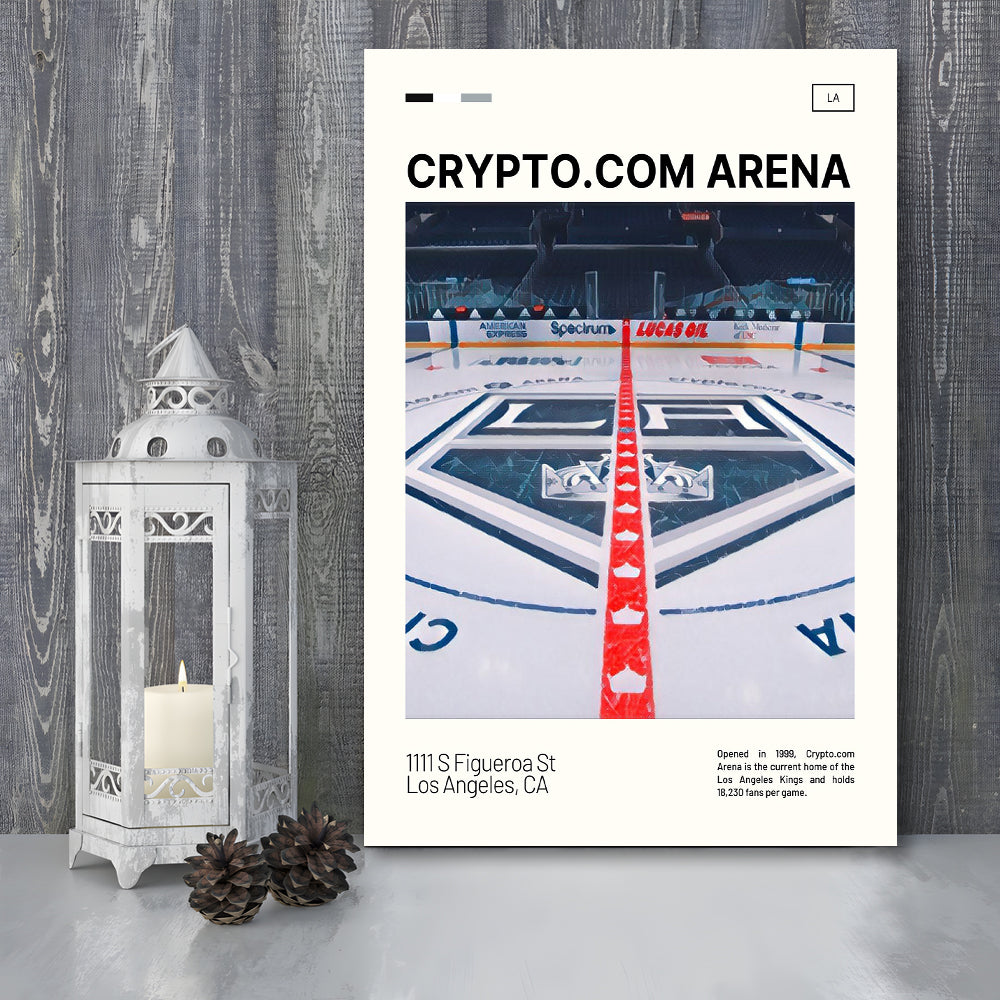 Crypto.com Arena Print, Los Angeles Kings Stadium Canvas Art, Fan Gifts, Sport Art, Canvas Print Wall Art