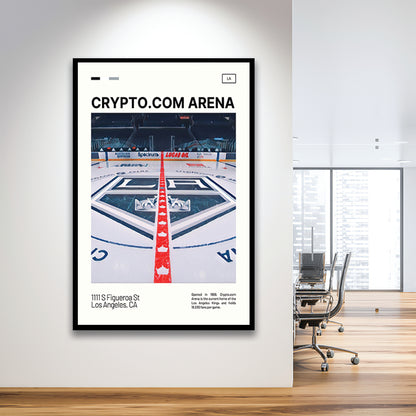 Crypto.com Arena Print, Los Angeles Kings Stadium Art, Gifts for him, Sport Art, Framed Art Print Wall Decor
