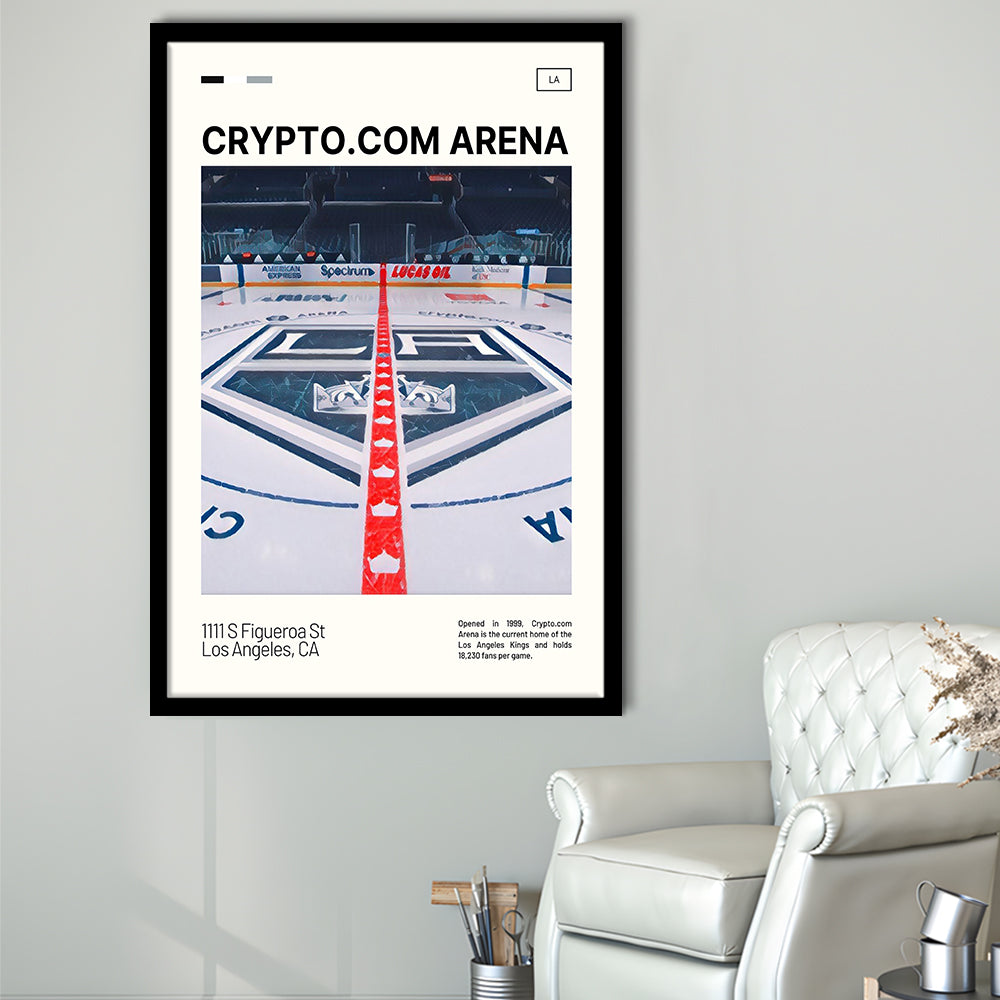 Crypto.com Arena Print, Los Angeles Kings Stadium Art, Gifts for him, Sport Art, Framed Art Print Wall Decor