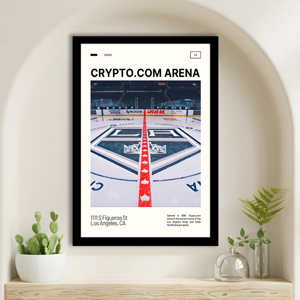 Crypto.com Arena Print, Los Angeles Kings Stadium Art, Gifts for him, Sport Art, Framed Art Print Wall Decor