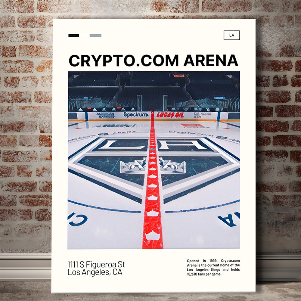 Crypto.com Arena Print, Los Angeles Kings Stadium Canvas Art, Fan Gifts, Sport Art, Canvas Print Wall Art