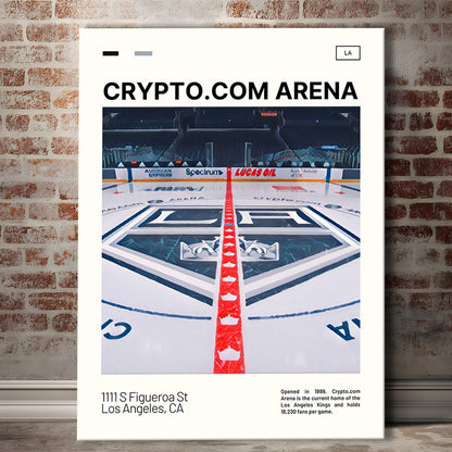 Crypto.com Arena Print, Los Angeles Kings Stadium Canvas Art, Fan Gifts, Sport Art, Canvas Print Wall Art