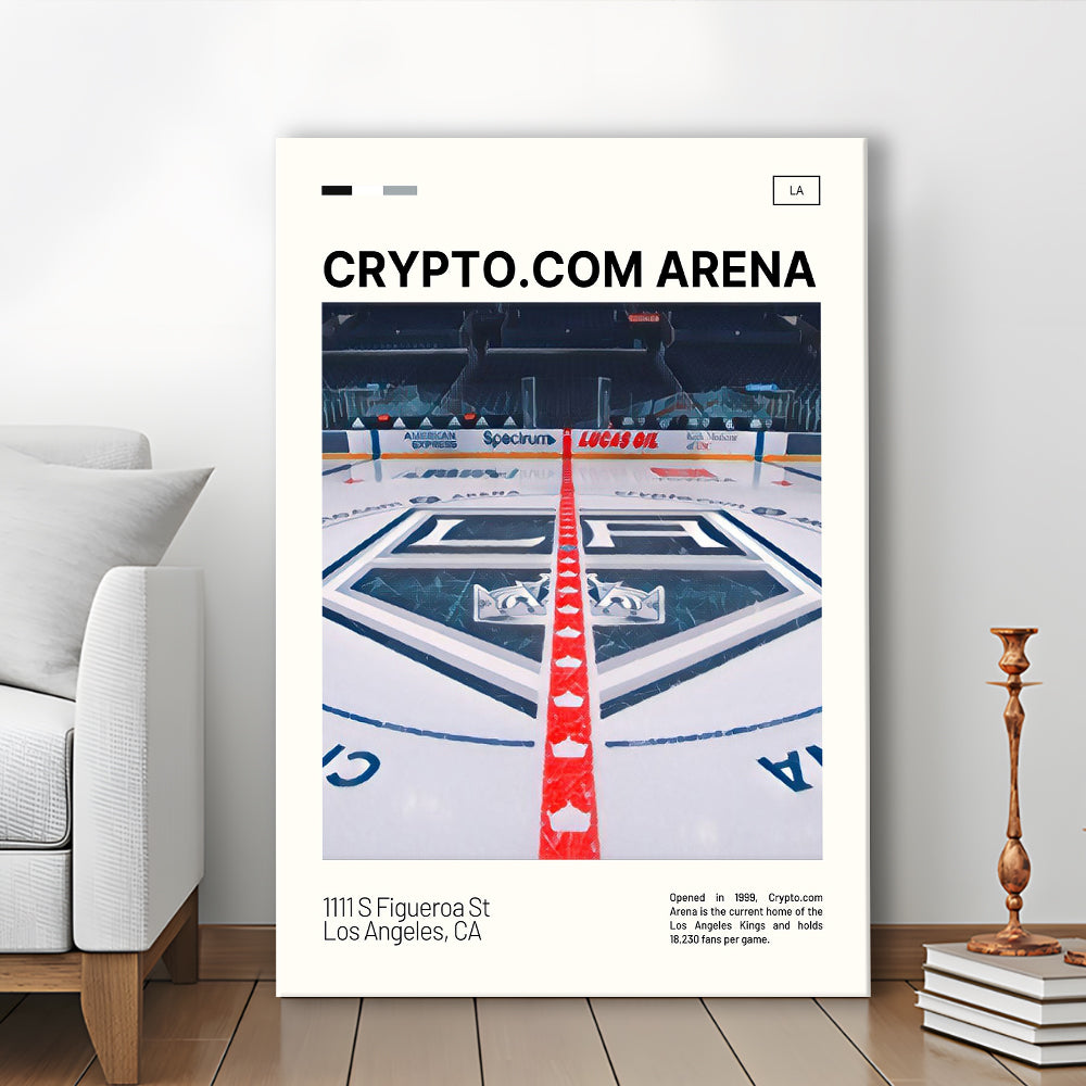 Crypto.com Arena Print, Los Angeles Kings Stadium Canvas Art, Fan Gifts, Sport Art, Canvas Print Wall Art