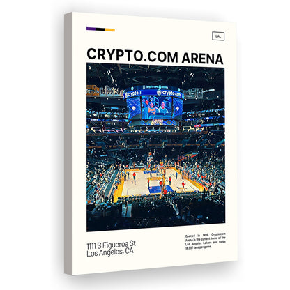 Crypto.com Arena Print, Los Angeles Lakers Stadium Canvas Art, Fan Gifts, Sport Art, Canvas Print Wall Art
