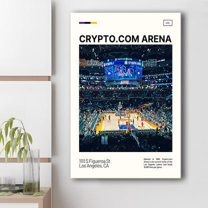 Crypto.com Arena Print, Los Angeles Lakers Stadium Canvas Art, Fan Gifts, Sport Art, Canvas Print Wall Art