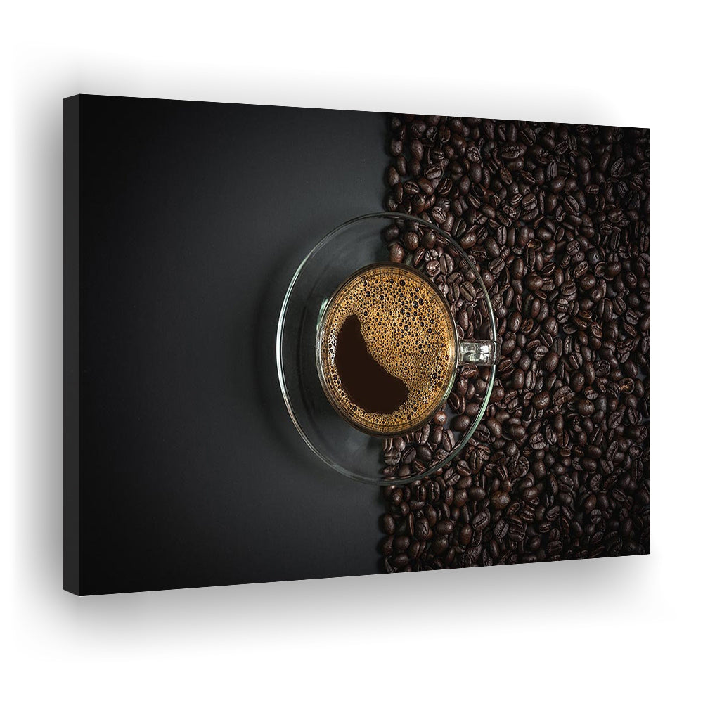 Cup of Coffee Canvas Print, Kitchen & Dining Wall Decor, Cavas Print Wall Art Hom Decor