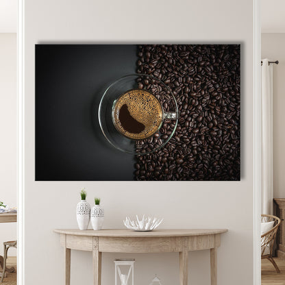 Cup of Coffee Canvas Print, Kitchen & Dining Wall Decor, Cavas Print Wall Art Hom Decor