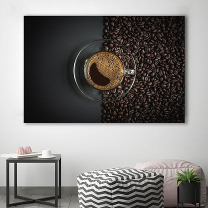 Cup of Coffee Canvas Print, Kitchen & Dining Wall Decor, Cavas Print Wall Art Hom Decor