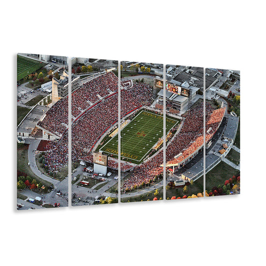 Cyclones Stadium, Stadium Canvas, Sport Art, 5 Panel B, Extra Large Canvas, Canvas Print Wall Art