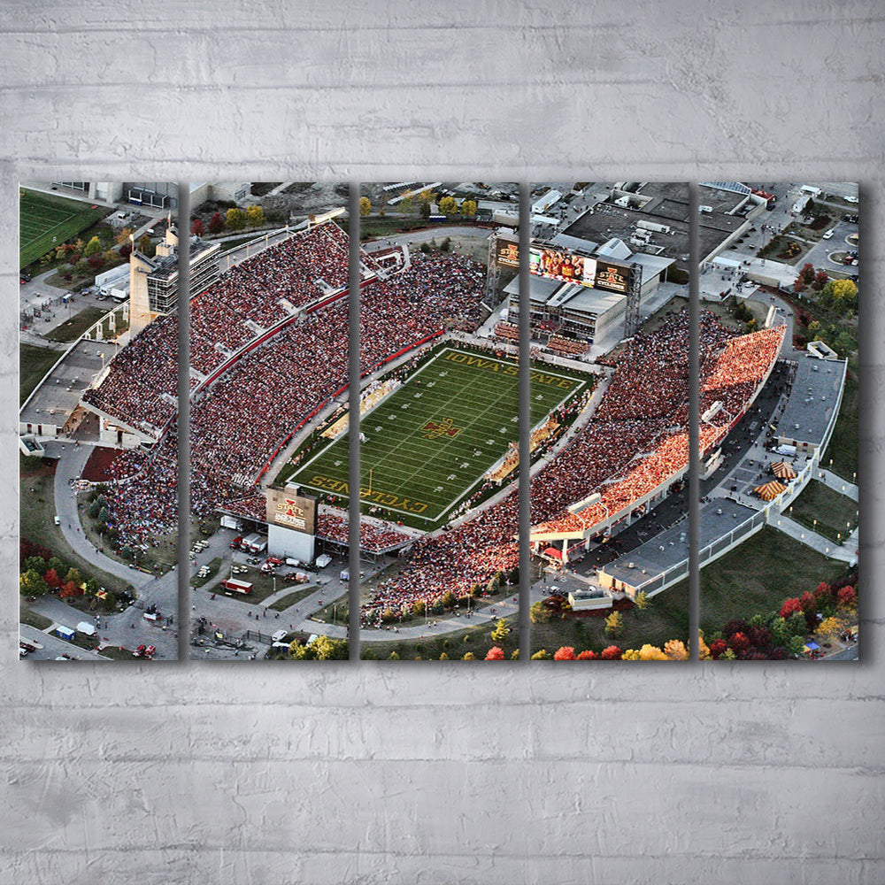 Cyclones Stadium, Stadium Canvas, Sport Art, 5 Panel B, Extra Large Canvas, Canvas Print Wall Art
