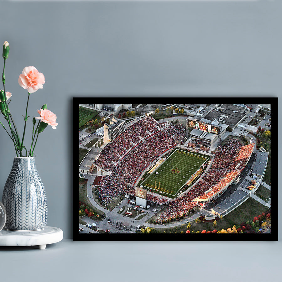 Cyclones Stadium, Stadium Canvas, Sport Art, Gift for him, Framed Art Print Wall Decor, Picture Framed
