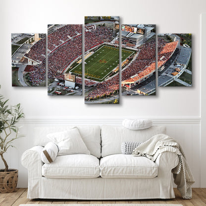 Cyclones Stadium, Stadium Canvas, Sport Art, Gift for him, 5 Panel, Large Canvas, Canvas Print Wall Art