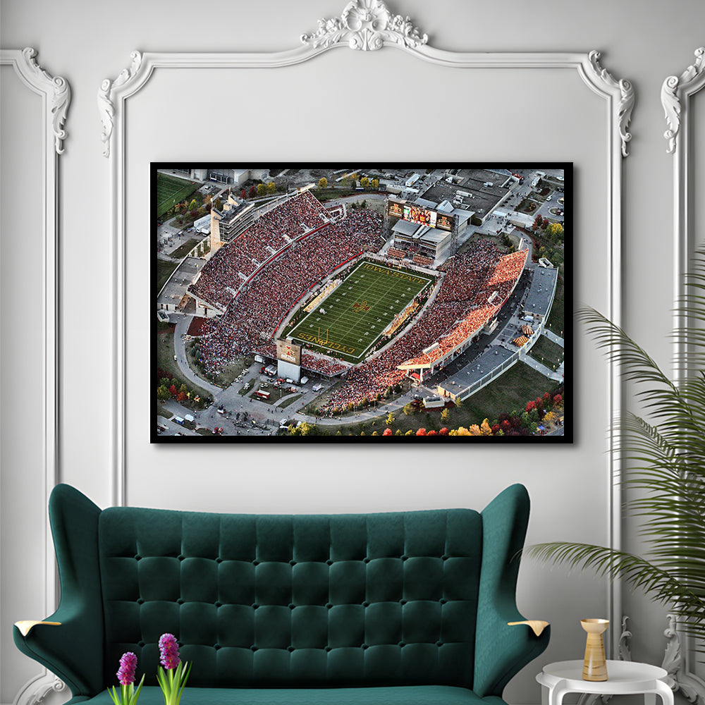 Cyclones Stadium, Stadium Canvas, Sport Art, Gift for him, Framed Art Print Wall Decor, Picture Framed