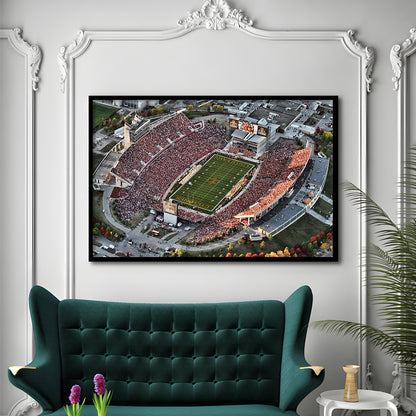 Cyclones Stadium, Stadium Canvas, Sport Art, Gift for him, Framed Art Print Wall Decor, Picture Framed