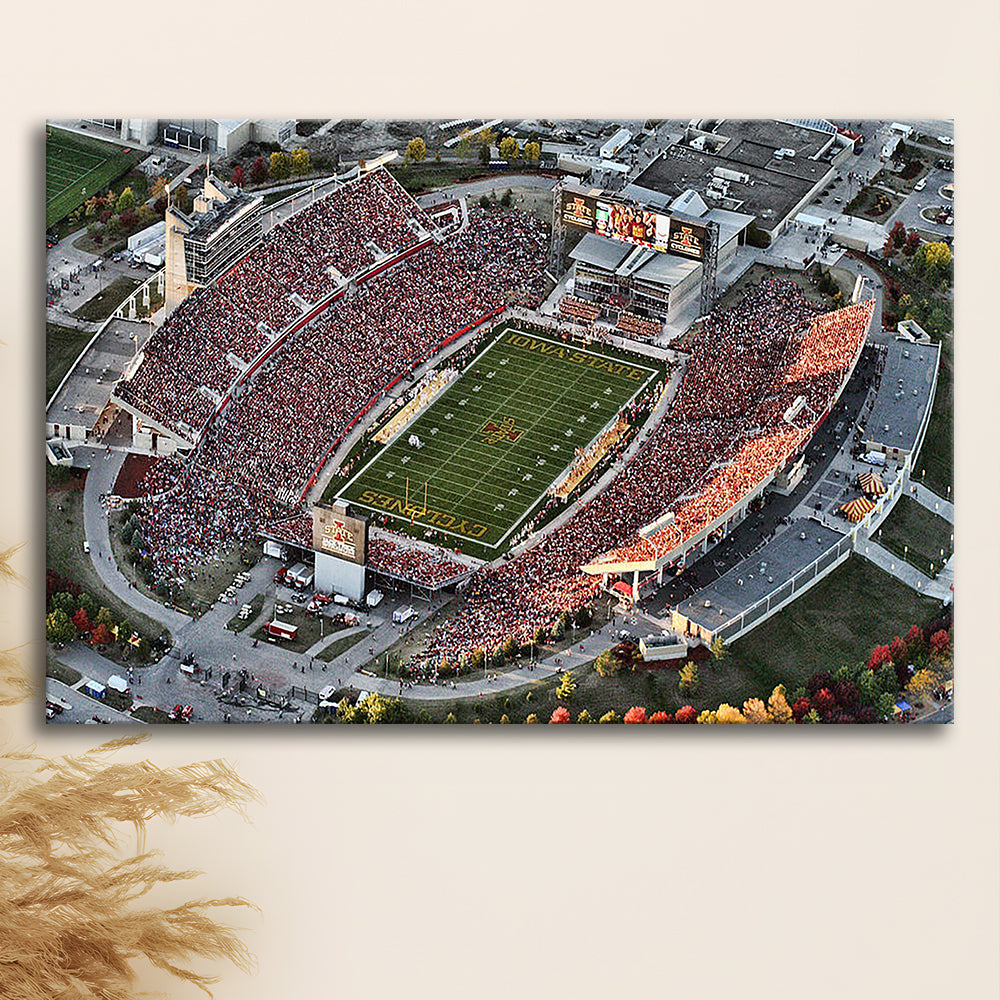 Cyclones Stadium, Stadium Canvas, Sport Art, Gift for him, Man Cave Decor, Art Print, Canvas Print Wall Art