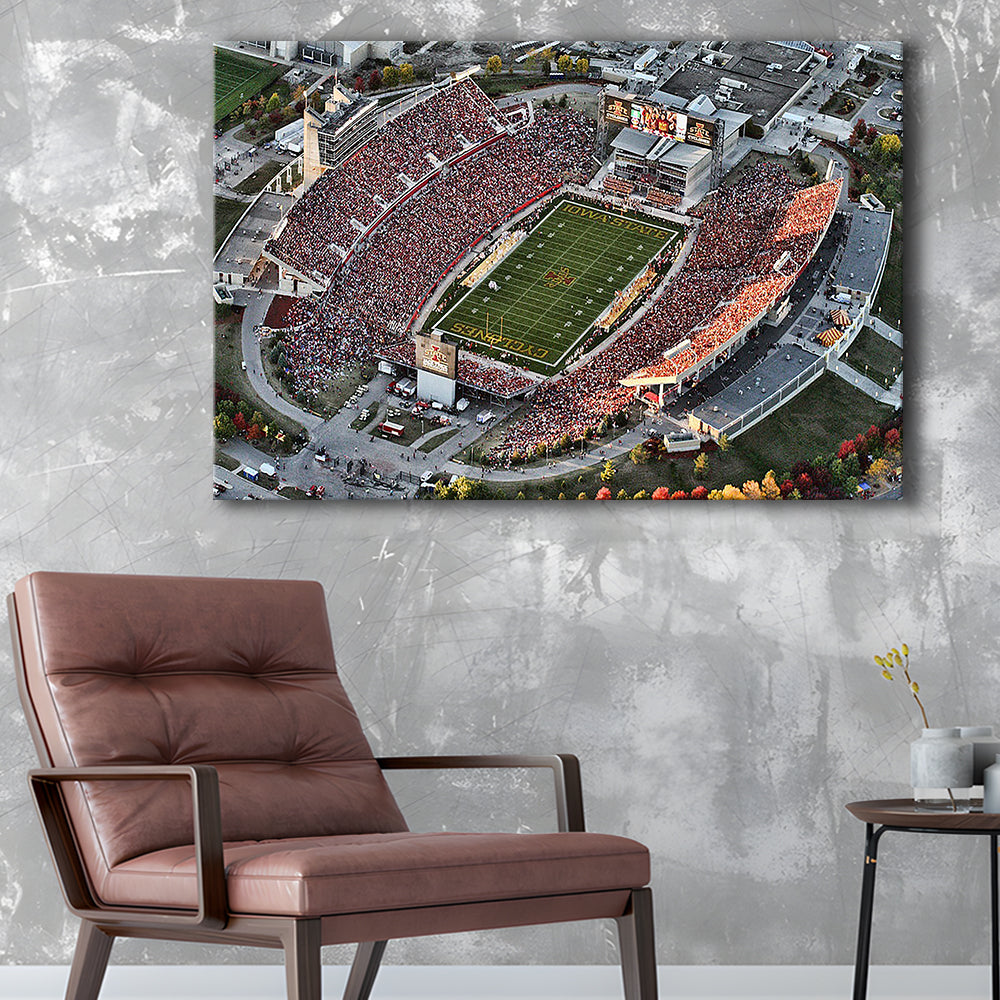 Cyclones Stadium, Stadium Canvas, Sport Art, Gift for him, Man Cave Decor, Art Print, Canvas Print Wall Art