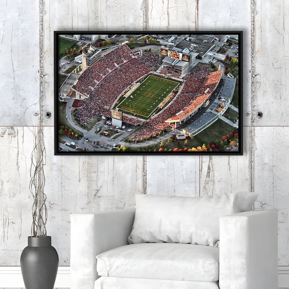 Cyclones Stadium, Stadium Canvas, Sport Art, Framed Canvas Print Wall Art, Floating Frame