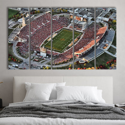 Cyclones Stadium, Stadium Canvas, Sport Art, 5 Panel B, Extra Large Canvas, Canvas Print Wall Art
