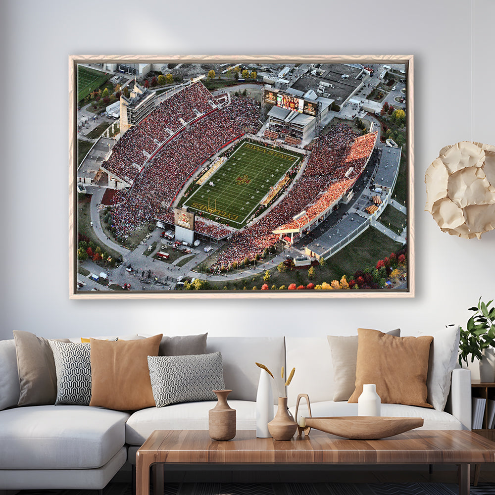 Cyclones Stadium, Stadium Canvas, Sport Art, Framed Canvas Print Wall Art, Floating Frame