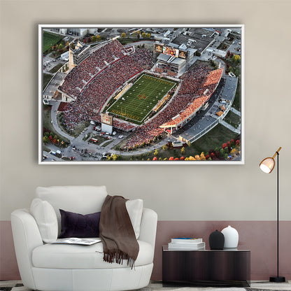 Cyclones Stadium, Stadium Canvas, Sport Art, Framed Canvas Print Wall Art, Floating Frame