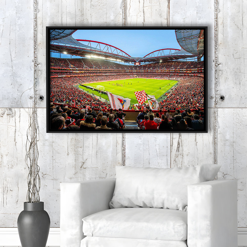Da Luz Estadio, Stadium Canvas, Sport Art, Framed Canvas Print Wall Art, Floating Frame