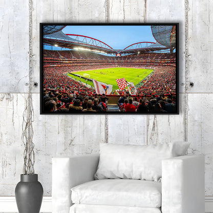 Da Luz Estadio, Stadium Canvas, Sport Art, Framed Canvas Print Wall Art, Floating Frame