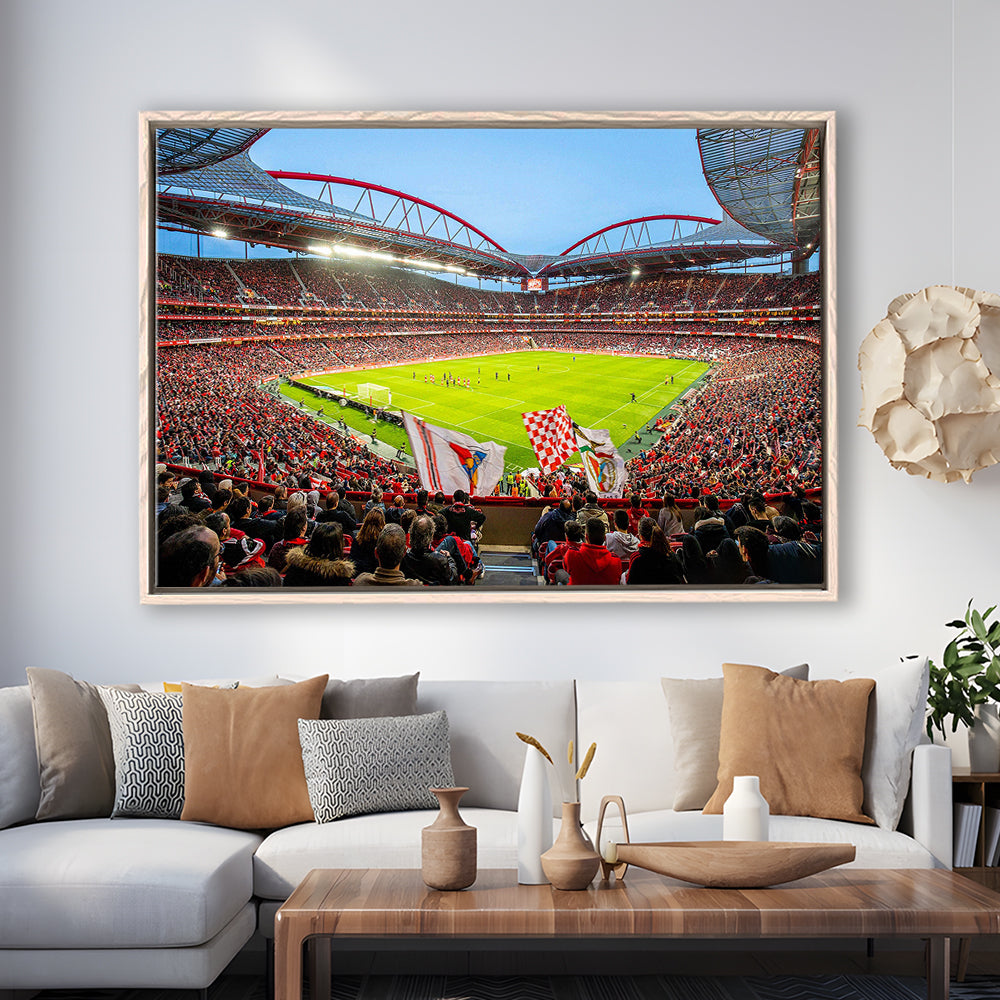 Da Luz Estadio, Stadium Canvas, Sport Art, Framed Canvas Print Wall Art, Floating Frame