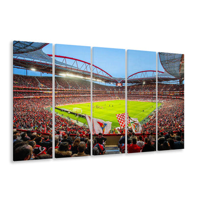 Da Luz Estadio, Stadium Canvas, Sport Art, 5 Panel B, Extra Large Canvas, Canvas Print Wall Art