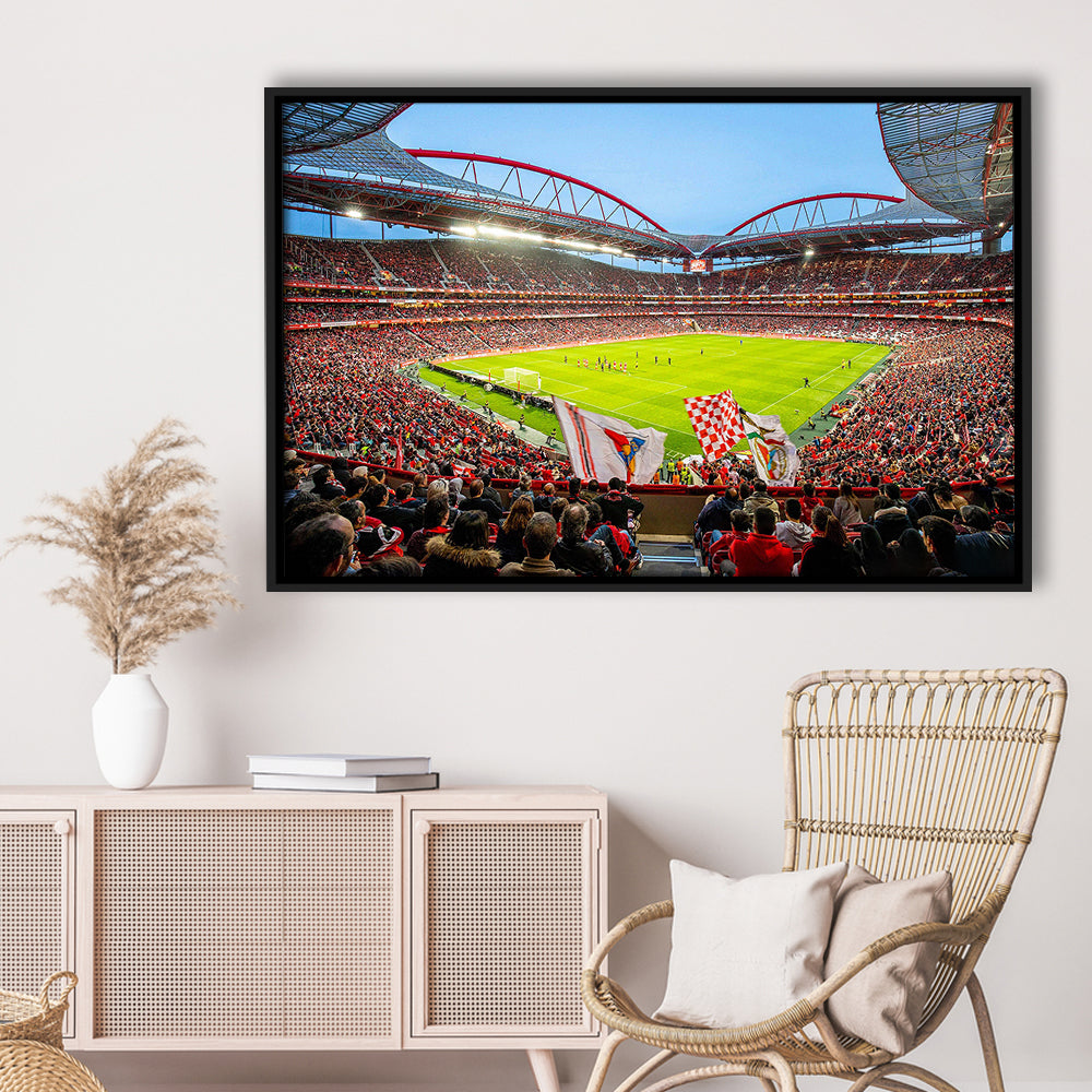 Da Luz Estadio, Stadium Canvas, Sport Art, Framed Canvas Print Wall Art, Floating Frame